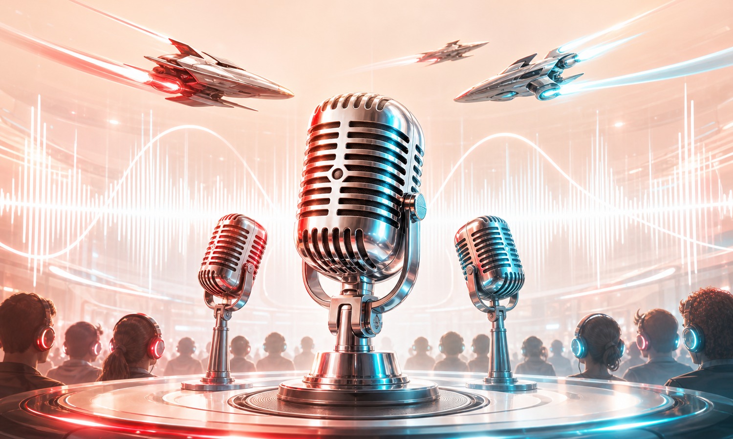 Sci-fi community audio event artwork
